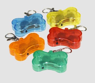 Reedog svítící přívěšek pro psy a kočky - kost-žlutá