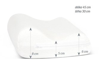 Povlak na  anatomický polštář jersey - Jersey, bílá - 45x30 cm