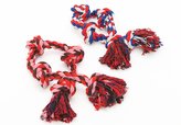 Reedog bavlněný uzel, 85 cm-Modro-červená