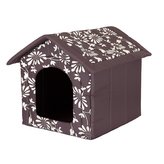Domeček pro psa Reedog Brown Flower-S