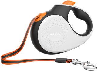 Reedog Senza Premium samonavíjecí vodítko L  50kg / 5m páska / bílé s oranžovou