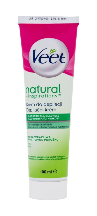 Veet Natural Inspirations Depilační přípravek Hair Removal Cream Sensitive Skin 100 ml pro ženy