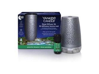 YANKEE CANDLE Sleep Difúzer Silver Kit pre pokojný spánok