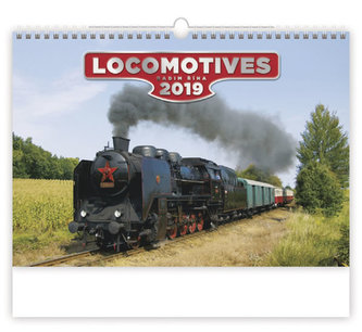 Kalendář nástěnný 2019 - Locomotives