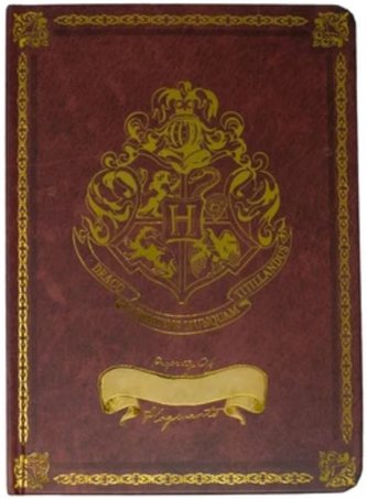 Poznámkový A5 blok Harry Potter: Zlatý znak Bradavic (14,8 x 21 cm)