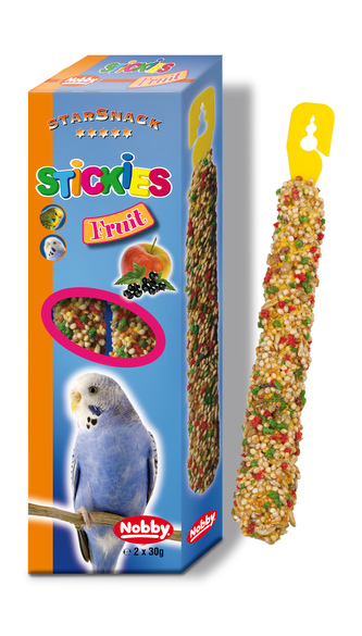 Nobby StarSnack závěsné tyčinky ovocné pro papoušky 2x30g