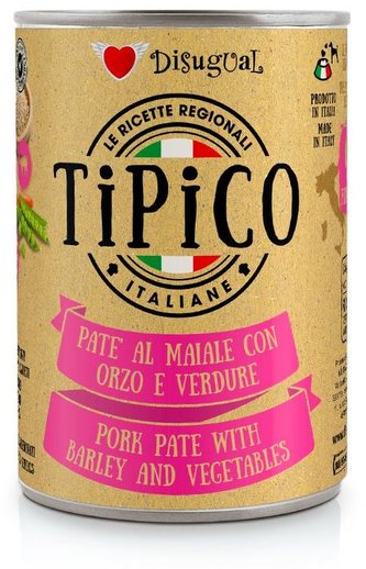 Disugual Tipico Dog Vepřové, ječmen a zelenina konzerva 400g