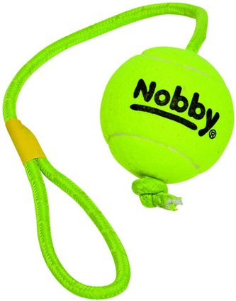 Nobby hračka tenisový míček XL 10cm s lanem 70cm Nobby hračka tenisový míček XL 10cm s lanem 70cm