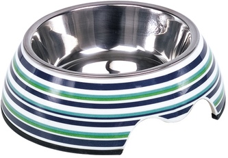 Nobby Stripe nerez miska v barevném pouzdře 160ml Nobby Stripe nerez miska v barevném pouzdře 160ml