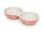 Nobby Cat keramická dvojmiska 22 cm růžová 2x130ml