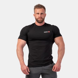 Pánské tričko Minimalist Logo Black - NEBBIA - Velikost XL