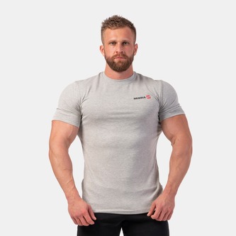 Pánské tričko Minimalist Logo Light Grey - NEBBIA - Velikost XL