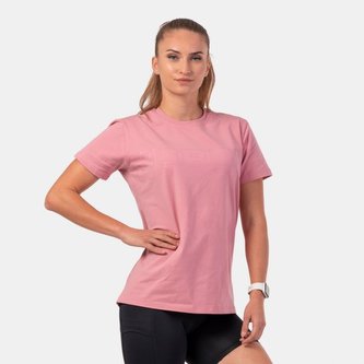Dámské tričko Invisible Logo Old Rose - NEBBIA - Velikost XS