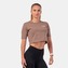 Dámské tričko Crop Top Minimalist Logo Brown - NEBBIA - Velikost XS