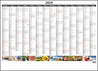 Plánovací roční mapa A1 obrázková