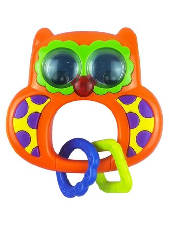 Dětské chrastítko se zvukem Baby Mix Sovička oranžová Dětské chrastítko se zvukem Baby Mix Sovička oranžová