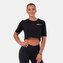 Dámské tričko Crop Top Minimalist Logo Black - NEBBIA - Velikost XS
