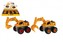 Auto stavebný bager 15x8cm plast na zotrvačník 2 druhy 8ks v boxe
