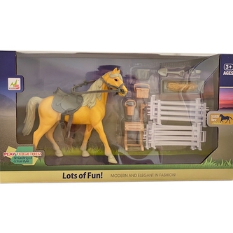 Kůň s ohradou a příslušenstvím