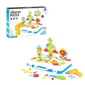 Kreativní stavebnice v kufříku s AKU šroubovákem