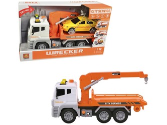 Odtahová služba, na setrvačník, funkce pumpy zvedá rameno, světlo, zvuk, 31 x 10 x 16,5 cm