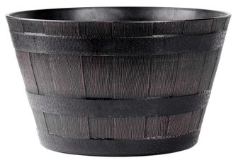 Kvetináč 38 cm plast drevený efekt teak