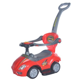 Dětské odrážedlo s vodící tyčí 3v1 Baby Mix Mega Car červené Dětské odrážedlo s vodící tyčí 3v1 Baby Mix Mega Car červené