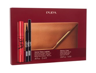 Pupa Vamp! řasenka Vamp! Sexy Lashes 12 ml + oční linka Skinny Liner 1 ml 001 Extra Black + psaníčko