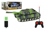 Tank RC plast 25cm 40MHz na batérie + dobíjací pack so zvukom so svetlom 2 farby v krabici 27x11x13cm
