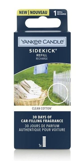 YANKEE CANDLE Sidekick Clean Cotton - vôňa do auta náhradná náplň