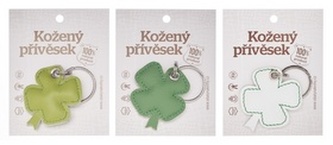 Klíčenka kožená Čtyřlístek
