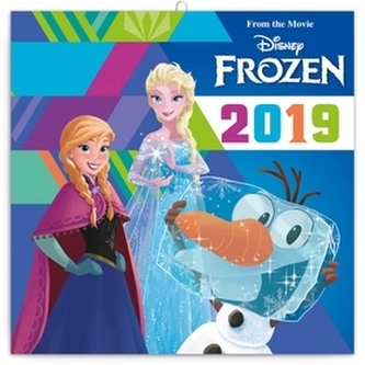 Kalendář poznámkový 2019 - Frozen – Ledové království, s  50 samolepkami, 30 x 30 cm