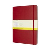 Moleskine: Zápisník tvrdý čtverečkovaný červený XL