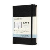 Moleskine Měsíční diář 2022 tvrdý černý S