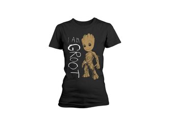 Dámské tričko Guardians Of The Galaxy 2|Strážci Galaxie 2: I Am Groot Scribbles (S) černé