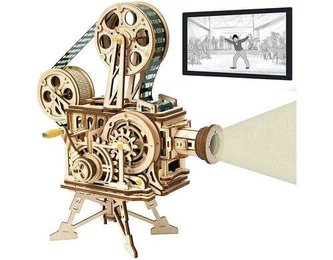 NiXiM Dřevěné 3D puzzle - Promítačka mechanická