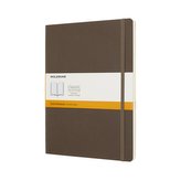 Moleskine: Zápisník měkký linkovaný hnědý XL