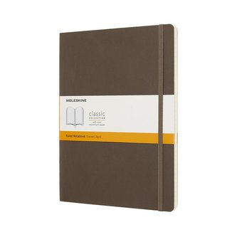 Moleskine: Zápisník měkký linkovaný hnědý XL