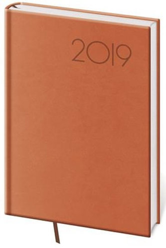 Diář 2019 - Print/denní B6/oranžová