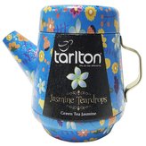 Čaj TARLTON Tea Pot Jasmine Teardrops - sypaný zelený čaj s kúskami ovocia v plechovej kanvičke 100g