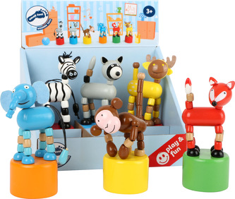 Small Foot Displej mačkací veselé zvířátko 6 ks