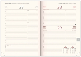 Denní diář Forest 2019, krémový, 15 x 21