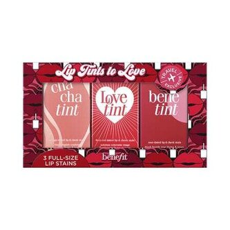 Benefit Dárková sada tekutých barev na rty a tváře Lip Tints to Love woman