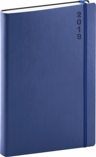 Denní diář Soft 2019, modrý, 15 x 21 cm