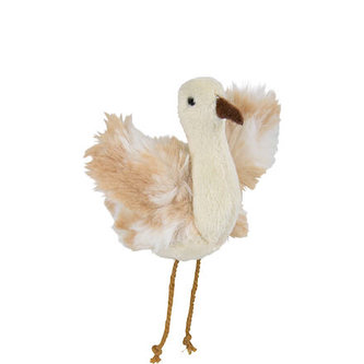 Pštros, plyšová hračka pro kočky, 5,5cm - DOPRODEJ