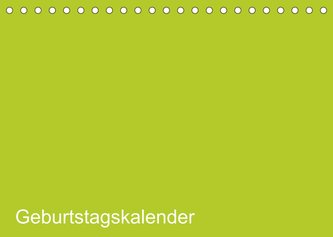 Bastel-Geburtstagskalender grün / Geburtstagskalender (Tischkalender 2022 DIN A5 quer)