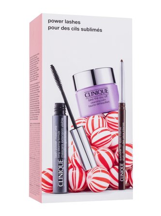Clinique Lash Power řasenka Lash Power Mascara 6 ml + tužka na oči Quickliner 14 g Intense Chocolate + odličovací balzám Take The Day Off Cleansing Balm 15 ml