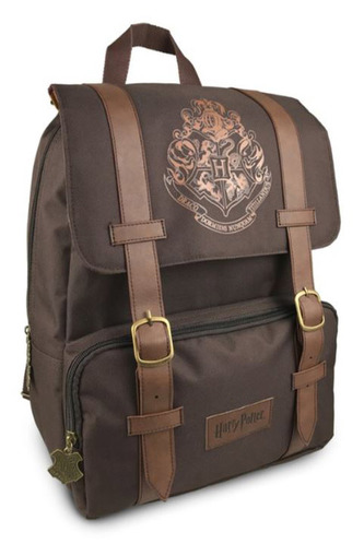 Batoh Harry Potter: Erb Bradavice - Hogwarts (objem 14,5 litrů|28 x 37 x 14 cm) hnědý polyester