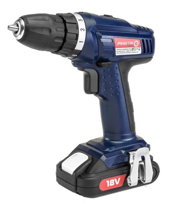 AKU Vrtačka 18V + kufr a příslušenství PRAKTIK BLUE LINE