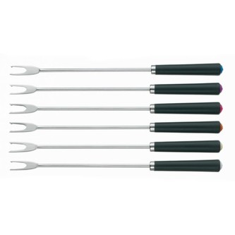 Fondue vidlička MORENA  6ks nerez, černý plast KELA KL-79313